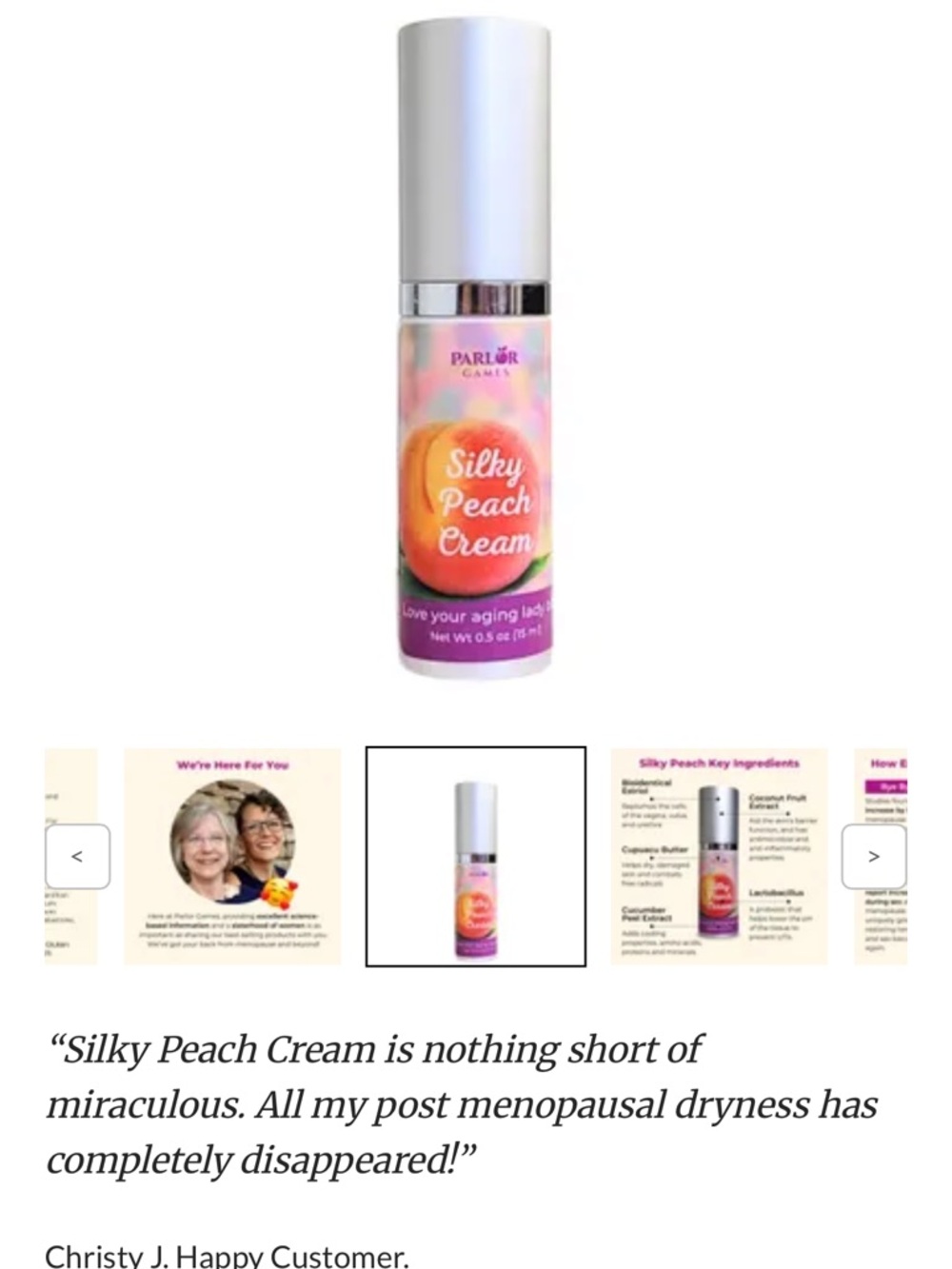 Silky Peach Cream - Peach Moisturizing Cream for Women
